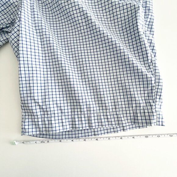 Puma Golf Shorts Flat Front Blue White Checkered Men's Size 34 - Picture 6 of 10
